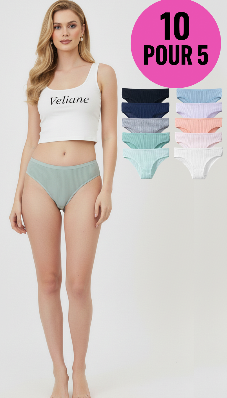 Kit 10 Culottes Veliane [Prenez 10 Payez 5]