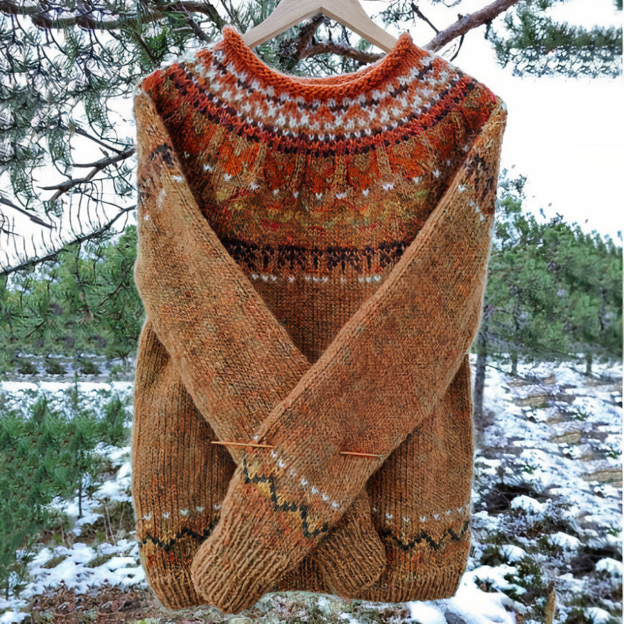 Amaris - Pull chaud vintage confortable pour femmes